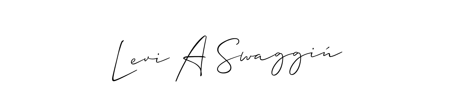 Design your own signature with our free online signature maker. With this signature software, you can create a handwritten (Allison_Script) signature for name Levi A Swaggiń. Levi A Swaggiń signature style 2 images and pictures png