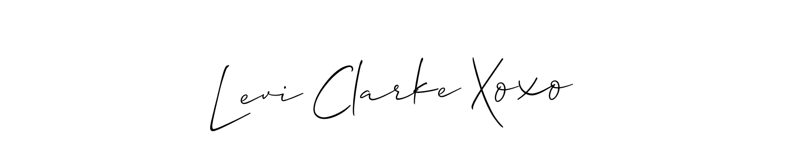 Levi Clarke Xoxo stylish signature style. Best Handwritten Sign (Allison_Script) for my name. Handwritten Signature Collection Ideas for my name Levi Clarke Xoxo. Levi Clarke Xoxo signature style 2 images and pictures png
