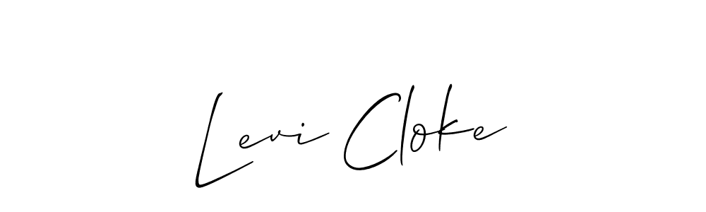 You should practise on your own different ways (Allison_Script) to write your name (Levi Cloke) in signature. don't let someone else do it for you. Levi Cloke signature style 2 images and pictures png