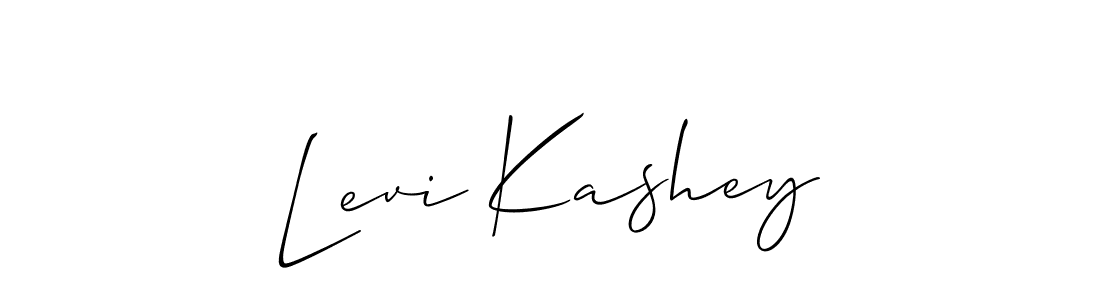 The best way (Allison_Script) to make a short signature is to pick only two or three words in your name. The name Levi Kashey include a total of six letters. For converting this name. Levi Kashey signature style 2 images and pictures png