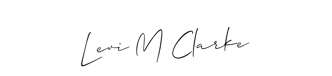Also You can easily find your signature by using the search form. We will create Levi M Clarke name handwritten signature images for you free of cost using Allison_Script sign style. Levi M Clarke signature style 2 images and pictures png