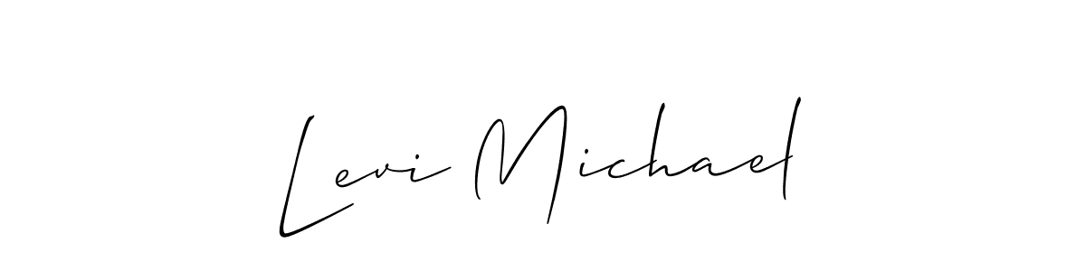 The best way (Allison_Script) to make a short signature is to pick only two or three words in your name. The name Levi Michael include a total of six letters. For converting this name. Levi Michael signature style 2 images and pictures png