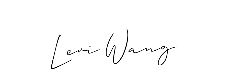 How to make Levi Wang name signature. Use Allison_Script style for creating short signs online. This is the latest handwritten sign. Levi Wang signature style 2 images and pictures png