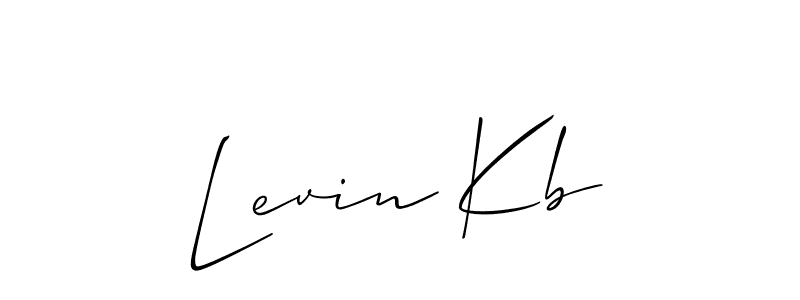 How to make Levin Kb name signature. Use Allison_Script style for creating short signs online. This is the latest handwritten sign. Levin Kb signature style 2 images and pictures png