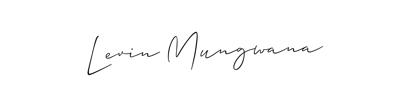 You should practise on your own different ways (Allison_Script) to write your name (Levin Mungwana) in signature. don't let someone else do it for you. Levin Mungwana signature style 2 images and pictures png