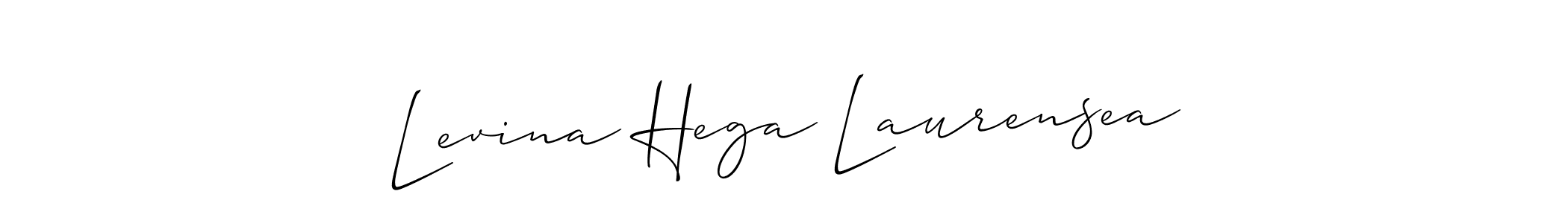 This is the best signature style for the Levina Hega Laurensea name. Also you like these signature font (Allison_Script). Mix name signature. Levina Hega Laurensea signature style 2 images and pictures png