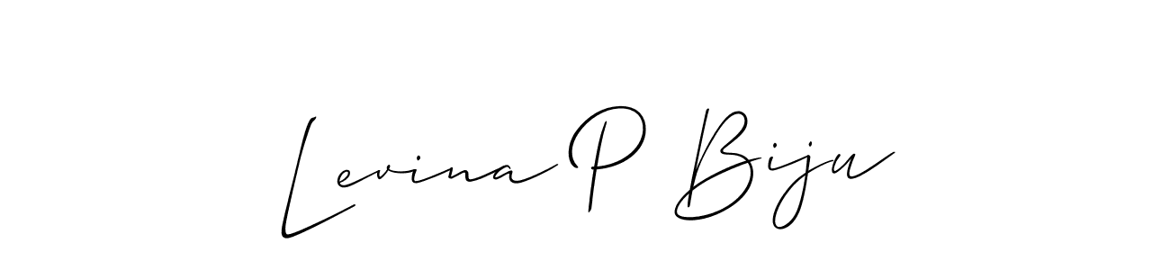 How to Draw Levina P Biju signature style? Allison_Script is a latest design signature styles for name Levina P Biju. Levina P Biju signature style 2 images and pictures png