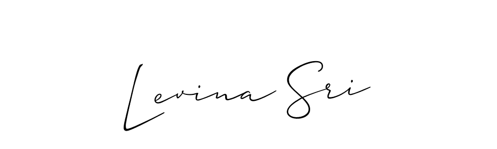 Create a beautiful signature design for name Levina Sri. With this signature (Allison_Script) fonts, you can make a handwritten signature for free. Levina Sri signature style 2 images and pictures png