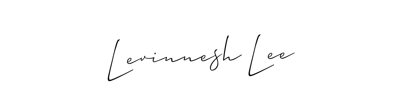 You should practise on your own different ways (Allison_Script) to write your name (Levinnesh Lee) in signature. don't let someone else do it for you. Levinnesh Lee signature style 2 images and pictures png