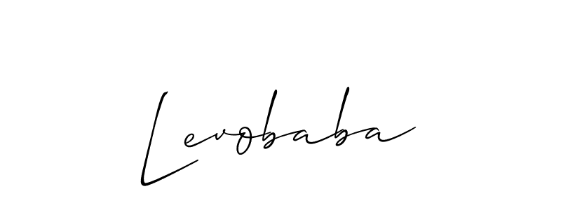 How to make Levobaba signature? Allison_Script is a professional autograph style. Create handwritten signature for Levobaba name. Levobaba signature style 2 images and pictures png