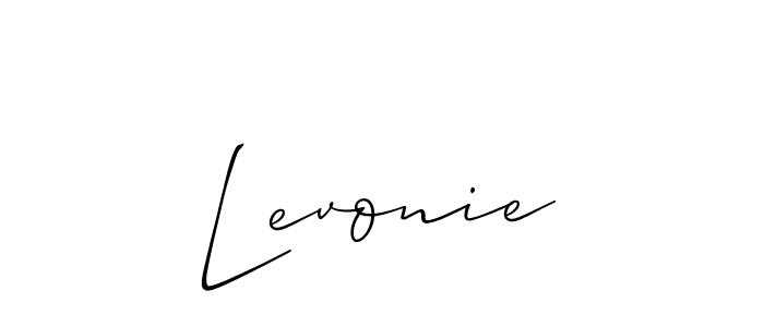 Create a beautiful signature design for name Levonie. With this signature (Allison_Script) fonts, you can make a handwritten signature for free. Levonie signature style 2 images and pictures png