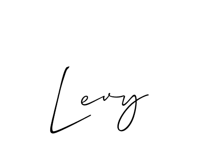 Design your own signature with our free online signature maker. With this signature software, you can create a handwritten (Allison_Script) signature for name Levy. Levy signature style 2 images and pictures png