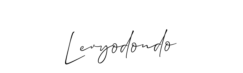 if you are searching for the best signature style for your name Levyodondo. so please give up your signature search. here we have designed multiple signature styles  using Allison_Script. Levyodondo signature style 2 images and pictures png
