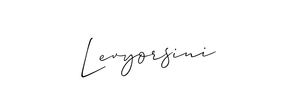 How to Draw Levyorsini signature style? Allison_Script is a latest design signature styles for name Levyorsini. Levyorsini signature style 2 images and pictures png