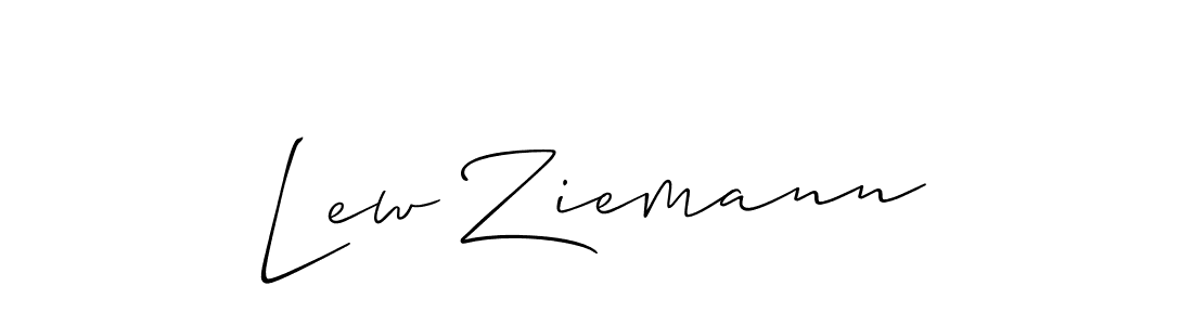 You should practise on your own different ways (Allison_Script) to write your name (Lew Ziemann) in signature. don't let someone else do it for you. Lew Ziemann signature style 2 images and pictures png