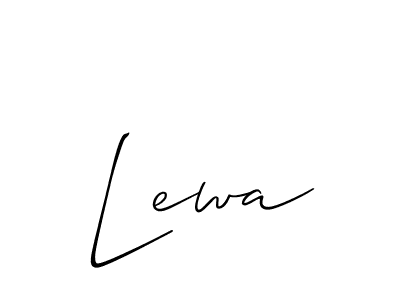 How to make Lewa name signature. Use Allison_Script style for creating short signs online. This is the latest handwritten sign. Lewa signature style 2 images and pictures png