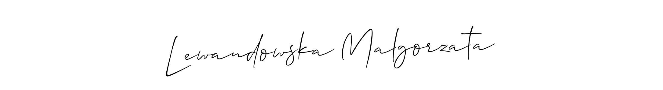 Create a beautiful signature design for name Lewandowska Malgorzata. With this signature (Allison_Script) fonts, you can make a handwritten signature for free. Lewandowska Malgorzata signature style 2 images and pictures png