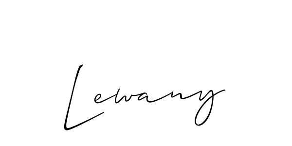 Also we have Lewany name is the best signature style. Create professional handwritten signature collection using Allison_Script autograph style. Lewany signature style 2 images and pictures png