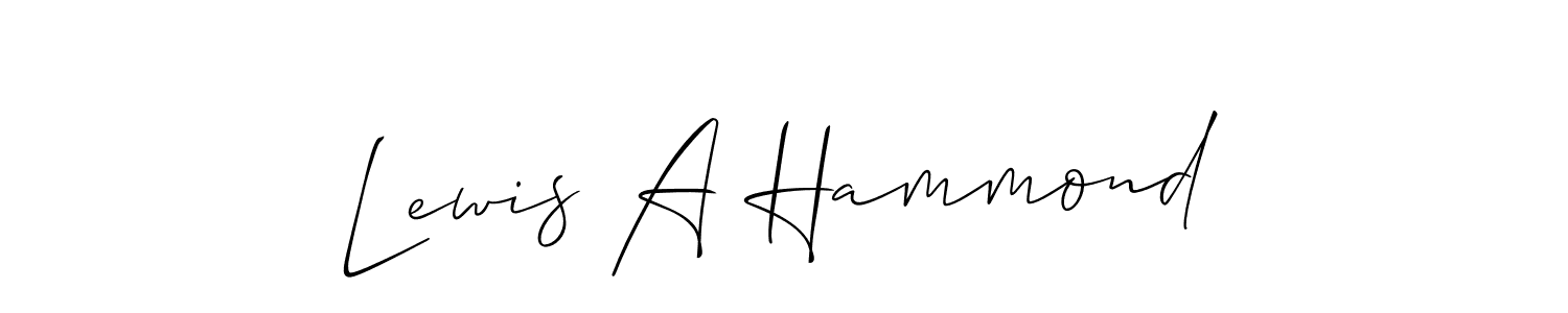 Allison_Script is a professional signature style that is perfect for those who want to add a touch of class to their signature. It is also a great choice for those who want to make their signature more unique. Get Lewis A Hammond name to fancy signature for free. Lewis A Hammond signature style 2 images and pictures png