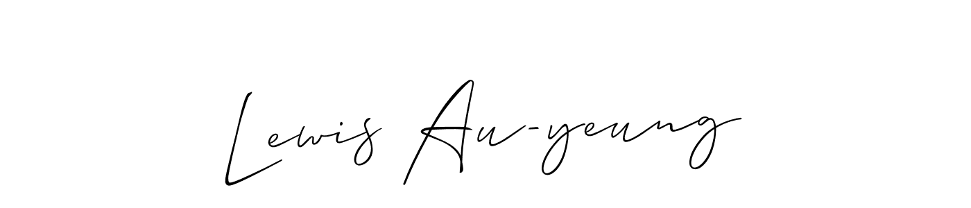 Allison_Script is a professional signature style that is perfect for those who want to add a touch of class to their signature. It is also a great choice for those who want to make their signature more unique. Get Lewis Au-yeung name to fancy signature for free. Lewis Au-yeung signature style 2 images and pictures png