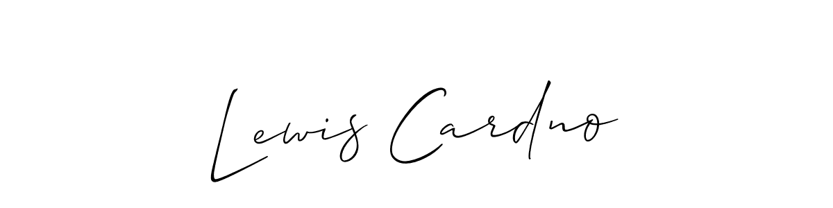 Use a signature maker to create a handwritten signature online. With this signature software, you can design (Allison_Script) your own signature for name Lewis Cardno. Lewis Cardno signature style 2 images and pictures png