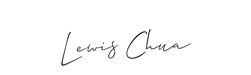 How to make Lewis Chua name signature. Use Allison_Script style for creating short signs online. This is the latest handwritten sign. Lewis Chua signature style 2 images and pictures png