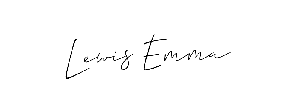 Make a beautiful signature design for name Lewis Emma. With this signature (Allison_Script) style, you can create a handwritten signature for free. Lewis Emma signature style 2 images and pictures png