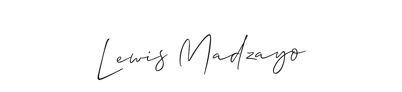 How to make Lewis Madzayo signature? Allison_Script is a professional autograph style. Create handwritten signature for Lewis Madzayo name. Lewis Madzayo signature style 2 images and pictures png