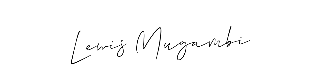 Allison_Script is a professional signature style that is perfect for those who want to add a touch of class to their signature. It is also a great choice for those who want to make their signature more unique. Get Lewis Mugambi name to fancy signature for free. Lewis Mugambi signature style 2 images and pictures png