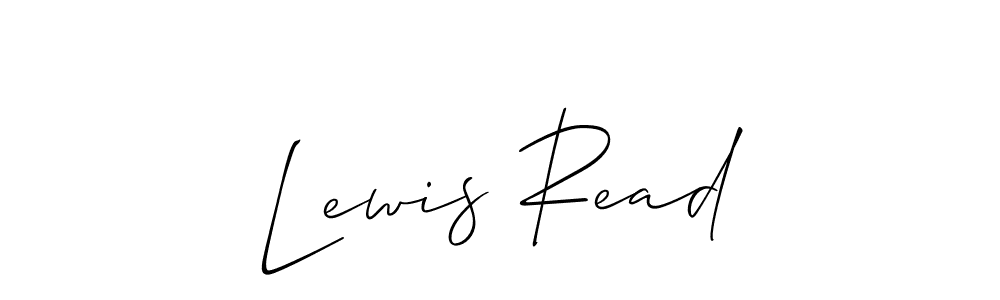 Create a beautiful signature design for name Lewis Read. With this signature (Allison_Script) fonts, you can make a handwritten signature for free. Lewis Read signature style 2 images and pictures png