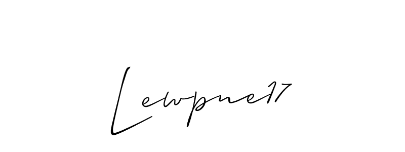 This is the best signature style for the Lewpne17 name. Also you like these signature font (Allison_Script). Mix name signature. Lewpne17 signature style 2 images and pictures png