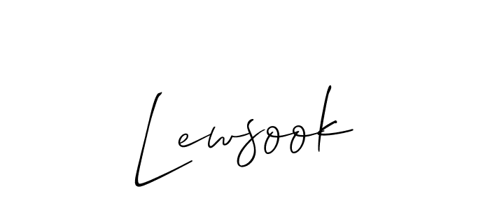 You should practise on your own different ways (Allison_Script) to write your name (Lewsook) in signature. don't let someone else do it for you. Lewsook signature style 2 images and pictures png