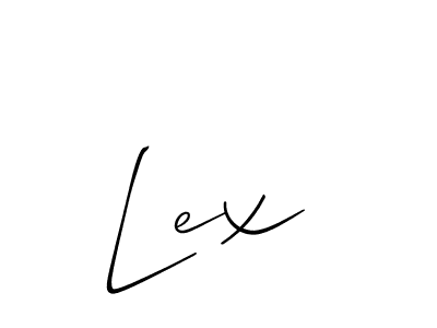 It looks lik you need a new signature style for name Lex . Design unique handwritten (Allison_Script) signature with our free signature maker in just a few clicks. Lex  signature style 2 images and pictures png