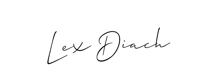 Also we have Lex Diach name is the best signature style. Create professional handwritten signature collection using Allison_Script autograph style. Lex Diach signature style 2 images and pictures png