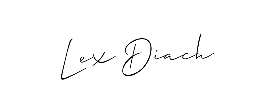 if you are searching for the best signature style for your name Lex Diach. so please give up your signature search. here we have designed multiple signature styles  using Allison_Script. Lex Diach signature style 2 images and pictures png