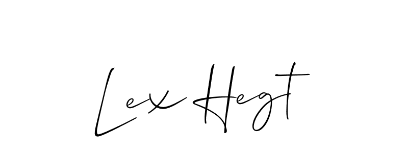 Also we have Lex Hegt name is the best signature style. Create professional handwritten signature collection using Allison_Script autograph style. Lex Hegt signature style 2 images and pictures png