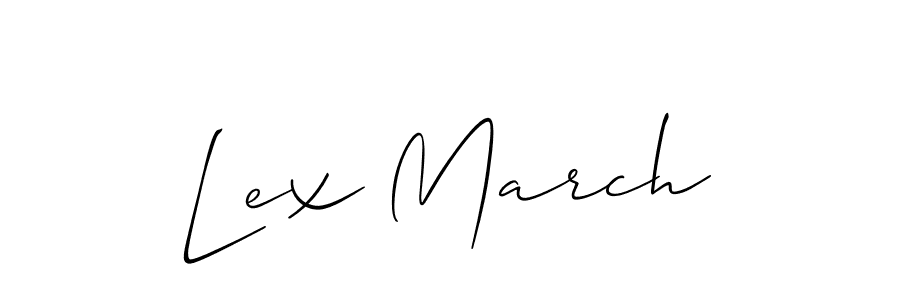 Design your own signature with our free online signature maker. With this signature software, you can create a handwritten (Allison_Script) signature for name Lex March. Lex March signature style 2 images and pictures png