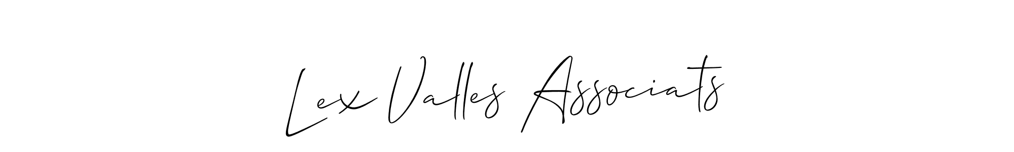 Similarly Allison_Script is the best handwritten signature design. Signature creator online .You can use it as an online autograph creator for name Lex Valles Associats. Lex Valles Associats signature style 2 images and pictures png