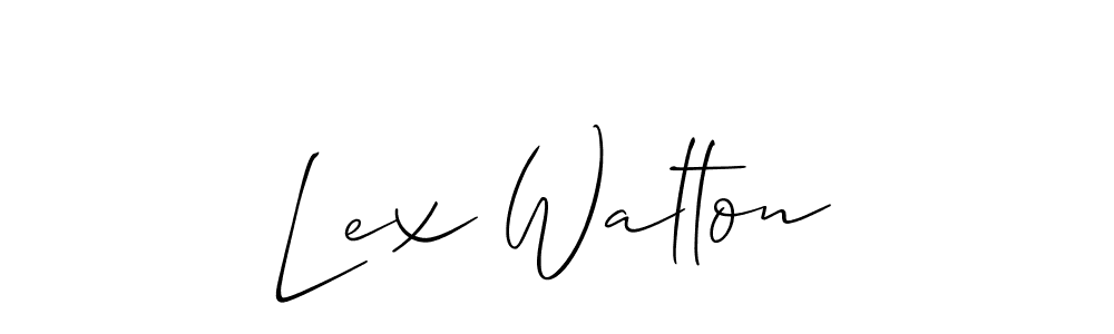 Design your own signature with our free online signature maker. With this signature software, you can create a handwritten (Allison_Script) signature for name Lex Walton. Lex Walton signature style 2 images and pictures png
