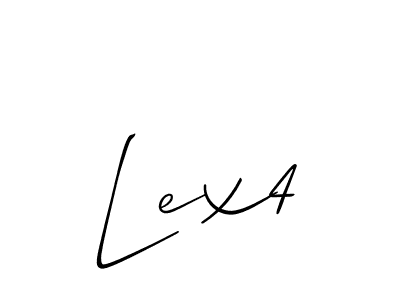 How to make Lex4 name signature. Use Allison_Script style for creating short signs online. This is the latest handwritten sign. Lex4 signature style 2 images and pictures png