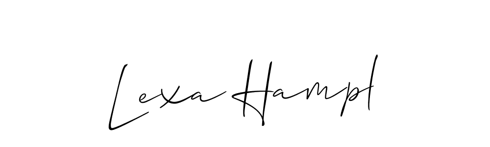 Make a beautiful signature design for name Lexa Hampl. With this signature (Allison_Script) style, you can create a handwritten signature for free. Lexa Hampl signature style 2 images and pictures png