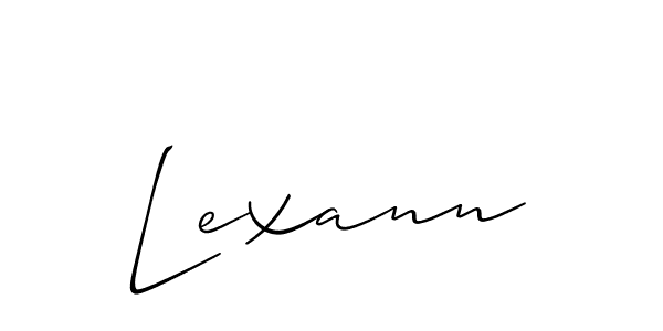 How to make Lexann signature? Allison_Script is a professional autograph style. Create handwritten signature for Lexann name. Lexann signature style 2 images and pictures png