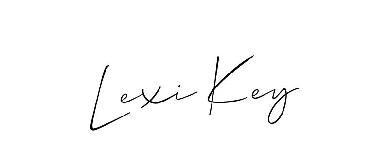 You should practise on your own different ways (Allison_Script) to write your name (Lexi Key) in signature. don't let someone else do it for you. Lexi Key signature style 2 images and pictures png