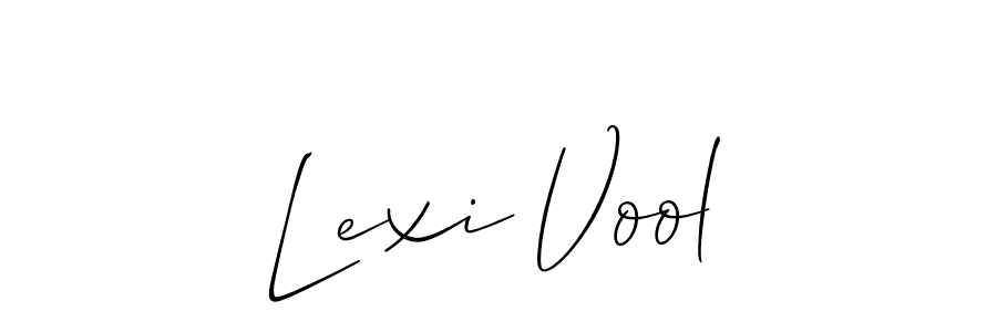 Similarly Allison_Script is the best handwritten signature design. Signature creator online .You can use it as an online autograph creator for name Lexi Vool. Lexi Vool signature style 2 images and pictures png