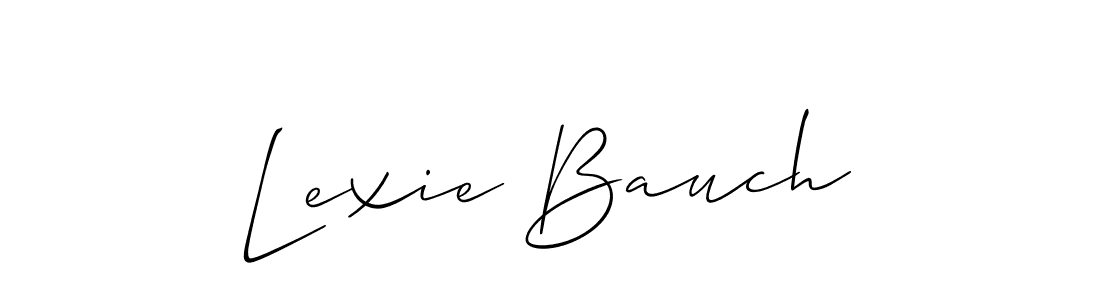 Allison_Script is a professional signature style that is perfect for those who want to add a touch of class to their signature. It is also a great choice for those who want to make their signature more unique. Get Lexie Bauch name to fancy signature for free. Lexie Bauch signature style 2 images and pictures png