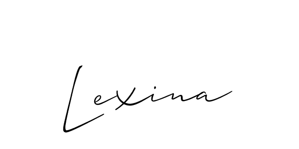 Also we have Lexina name is the best signature style. Create professional handwritten signature collection using Allison_Script autograph style. Lexina signature style 2 images and pictures png