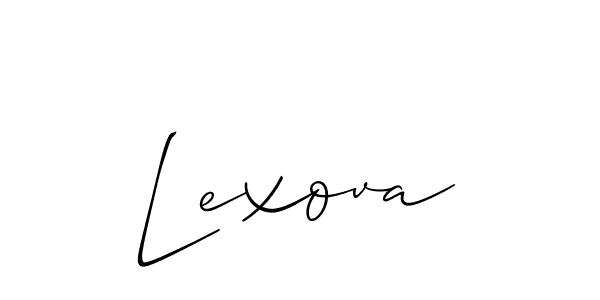 Design your own signature with our free online signature maker. With this signature software, you can create a handwritten (Allison_Script) signature for name Lexova. Lexova signature style 2 images and pictures png