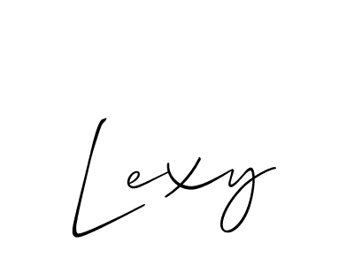 How to make Lexy signature? Allison_Script is a professional autograph style. Create handwritten signature for Lexy name. Lexy signature style 2 images and pictures png