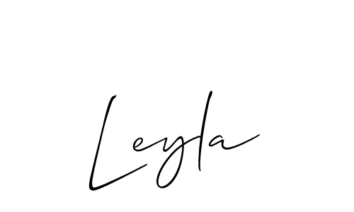 How to make Leyla signature? Allison_Script is a professional autograph style. Create handwritten signature for Leyla name. Leyla signature style 2 images and pictures png