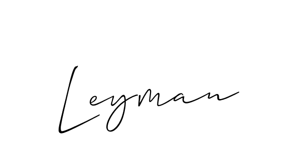 How to make Leyman name signature. Use Allison_Script style for creating short signs online. This is the latest handwritten sign. Leyman signature style 2 images and pictures png